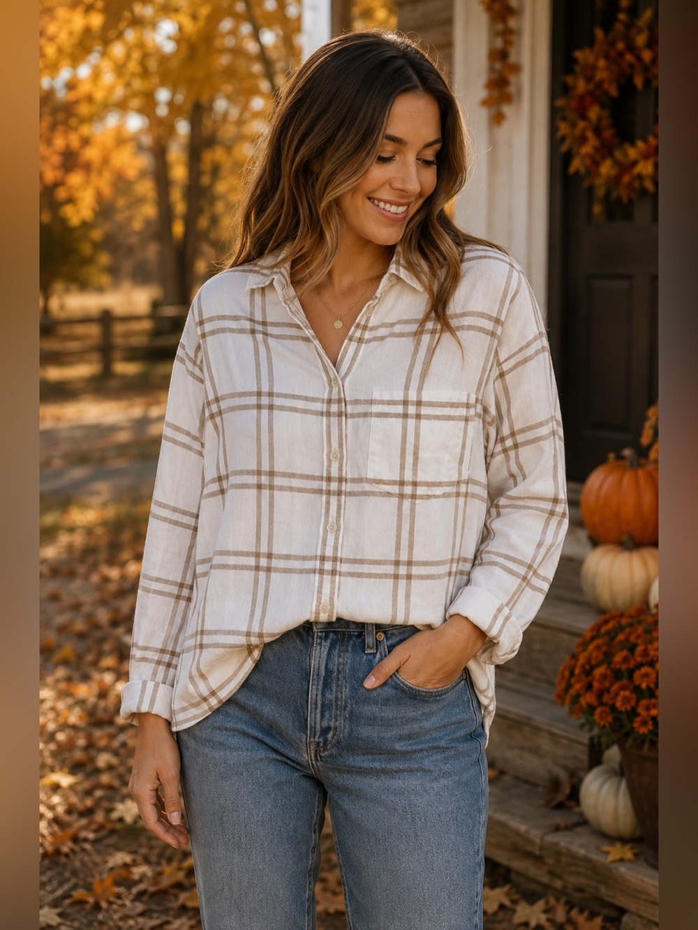 J CREW COTTON FLANNEL - Picture 1 of 3
